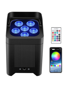 Luz Par Inalámbrica Recargable OPPSK 108W RGBWA+UV 9600mAh