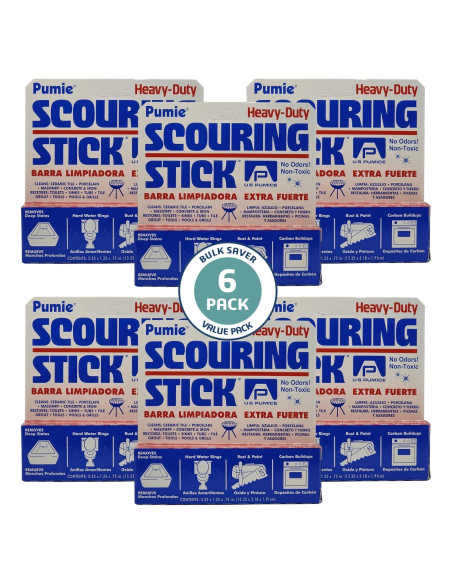 Paquete de 6 PUMIE Barra de Limpieza para Inodoro 33.8x8.1 cm