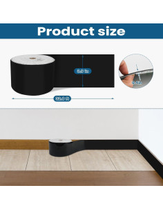 Moldura Autoadhesiva CvoMep 10m Borde Impermeable Negro 2