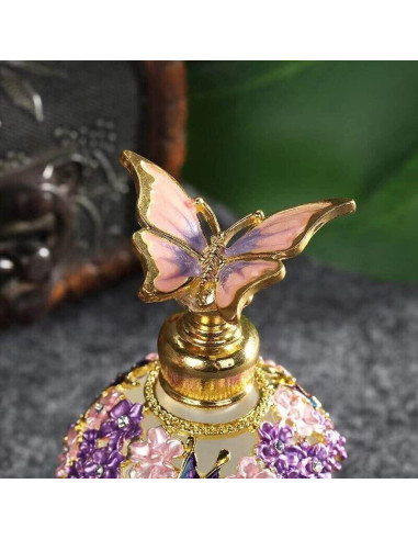 Botella de Perfume Vintage Morada 25ml TEAMWILL Decorativa