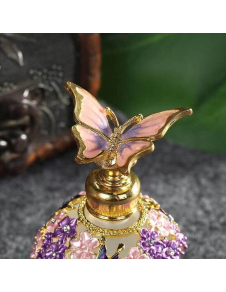 Botella de Perfume Vintage Morada 25ml TEAMWILL Decorativa