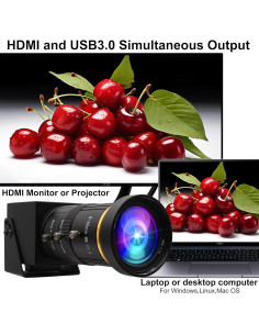 Cámara USB 4K ELP con Zoom Manual 10X 5-50mm HDMI 2