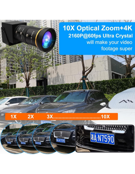 Cámara USB 4K ELP con Zoom Manual 10X 5-50mm HDMI