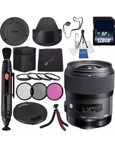 Lente Sigma 35mm f/1.4 DG HSM Art para DSLR Nikon + Kit Accesorios