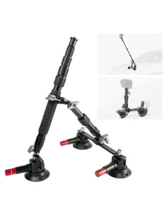 Soporte para coche 2 en 1 FIFIELD con triple ventosa 360