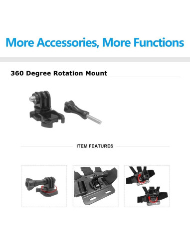 Arnés de Montaje en el Pecho para GoPro y DJI Osmo Action