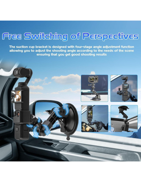 Soporte de Ventosa iEago RC para DJI Osmo Pocket 3 y GoPro