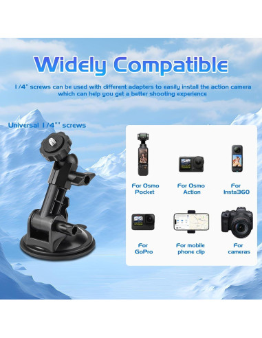 Soporte de Ventosa iEago RC para DJI Osmo Pocket 3 y GoPro
