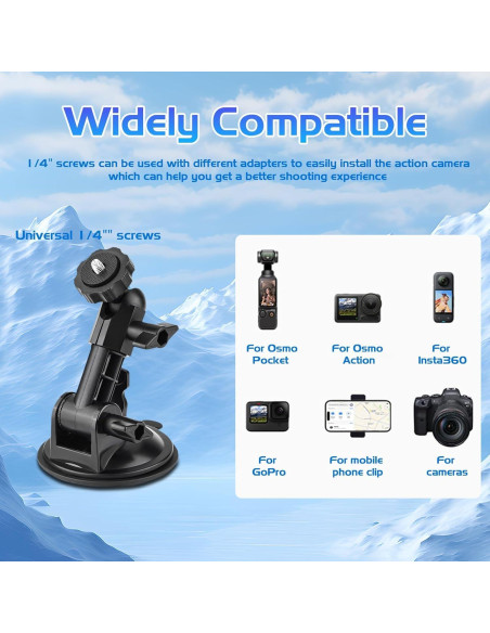 Soporte de Ventosa iEago RC para DJI Osmo Pocket 3 y GoPro