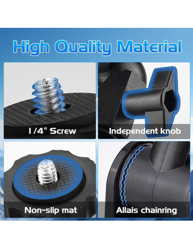 Soporte de Ventosa iEago RC para DJI Osmo Pocket 3 y GoPro