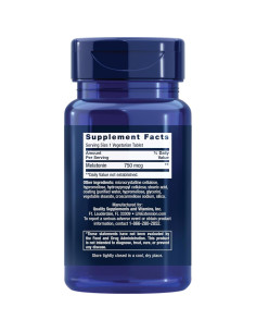 Melatonina Liberación Prolongada Life Extension 750 mcg 60 Tabletas 2