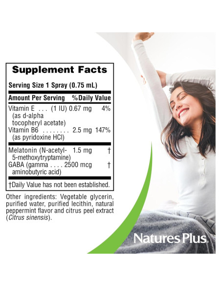 Spray de Melatonina Natures Plus 59 ml Sabor Menta - Paquete de 2 Spray de Melatonina Natures Plus 59 ml Sabor Menta - Paquete de 2