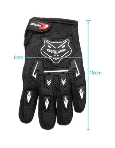 Guantes de Montar MRS para Niños ATV Ciclismo Negro 18x9cm