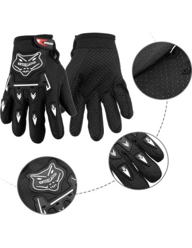 Guantes de Montar MRS para Niños ATV Ciclismo Negro 18x9cm