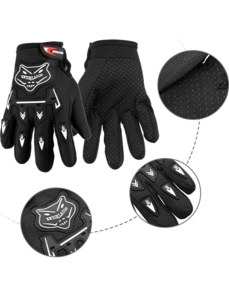 Guantes de Montar MRS para Niños ATV Ciclismo Negro 18x9cm