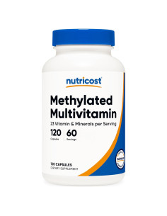 Multivitamina Metilada Nutricost 120 Cápsulas - 23 Vitaminas y Minerales