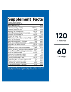 Multivitamina Metilada Nutricost 120 Cápsulas - 23 Vitaminas y Minerales 2