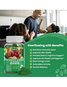 Gomitas de Frutas y Verduras Sin Azúcar VIDAVITE 60 Unidades 2