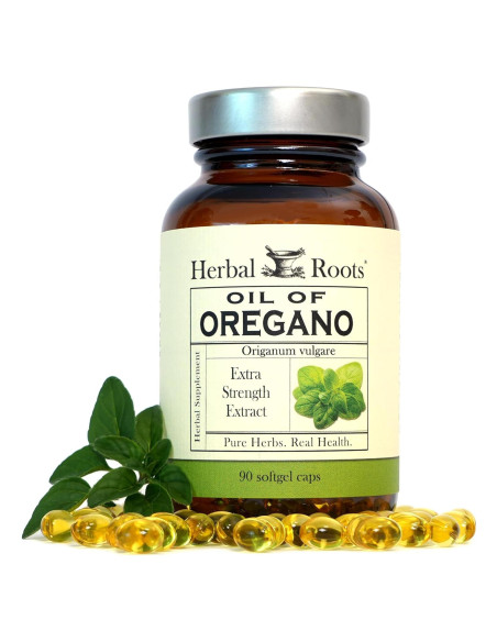 Aceite de Orégano Herbal Roots 150mg - 90 Cápsulas Blandas