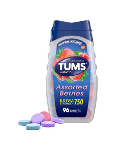 TUMS Extra Fuerte Tabletas Antiácidas Sabor Berries 96 Unidades