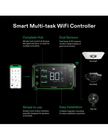 Controlador Ambiental VIVOSUN GrowHub E42A WiFi 1.18 kg