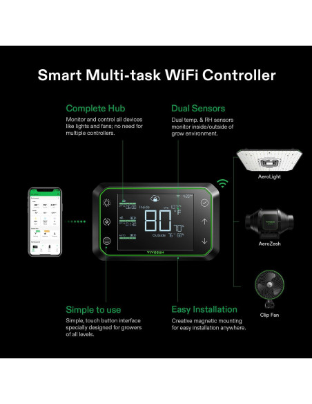 Controlador Ambiental VIVOSUN GrowHub E42A WiFi 1.18 kg