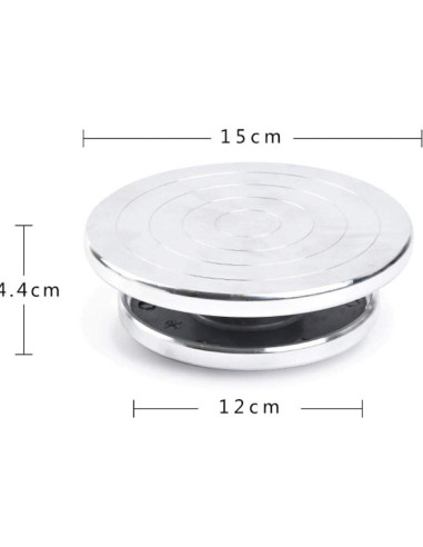 Torno Doble Lado Feqsky 15 cm para Cerámica y Pasteles