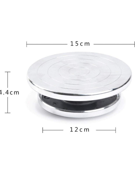 Torno Doble Lado Feqsky 15 cm para Cerámica y Pasteles