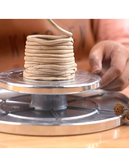 Torno Doble Lado Feqsky 15 cm para Cerámica y Pasteles