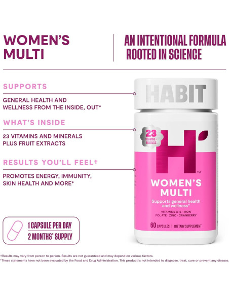 Suplemento Multivitamínico para Mujeres Habit - 60 Cápsulas