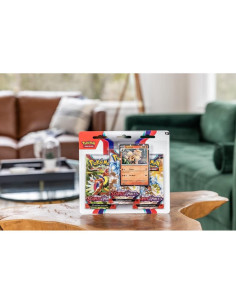 Pokemon TCG Escarlata y Púrpura 3 Paquetes + Arcanine 2