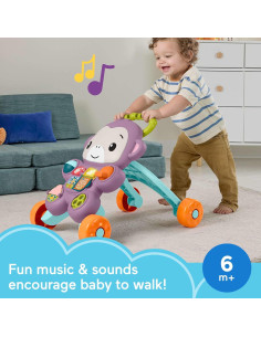 Andador Fisher-Price Aprende Conmigo Mono Morado 6+ Meses 2