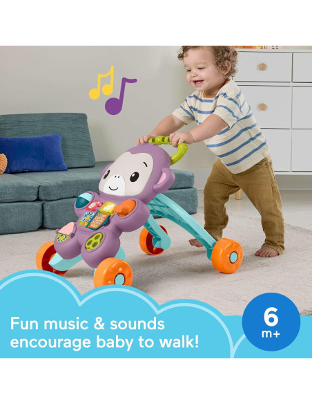 Andador Fisher-Price Aprende Conmigo Mono Morado 6+ Meses