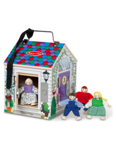 Casa de Muñecas de Madera Melissa & Doug con Timbre y 4 Muñecos