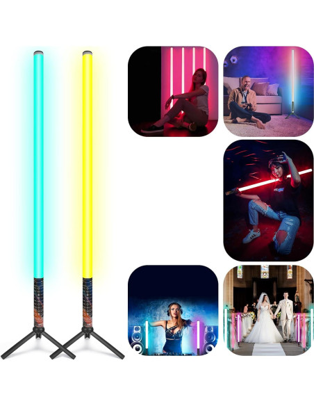 Barra de Luz RGB LUXCEO 2Pack LED 85cm Batería Recargable