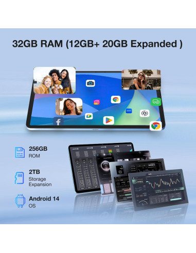 DOOGEE T20 Ultra Tableta 12" Android 14 32GB RAM 256GB