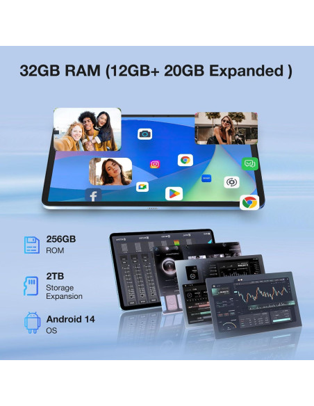 DOOGEE T20 Ultra Tableta 12" Android 14 32GB RAM 256GB