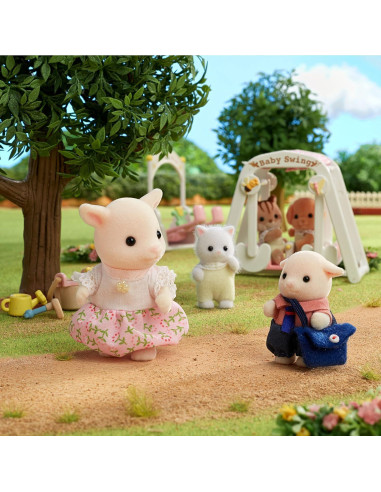 Familia de Cabras Sylvanian 4 Piezas Articuladas