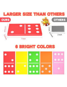 Juego de Dominó Gigante de Espuma DLUGOPIS 28 Piezas 2