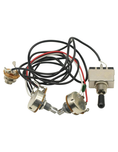Arnés de cableado para guitarra eléctrica 500K con interruptor