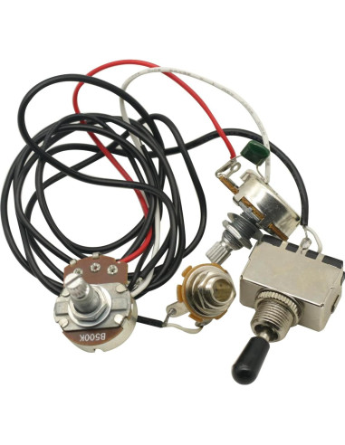 Arnés de cableado para guitarra eléctrica 500K con interruptor