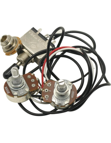 Arnés de cableado para guitarra eléctrica 500K con interruptor