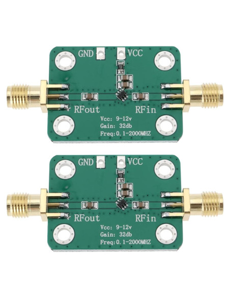 Amplificador RF Banda Ancha Crear Idea 2pcs 30dB 0.1-2000MHz