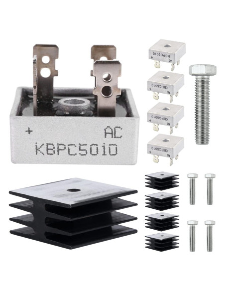 5 Pcs Diodo Rectificador Puente KBPC5010 50A 1000V Monofásico