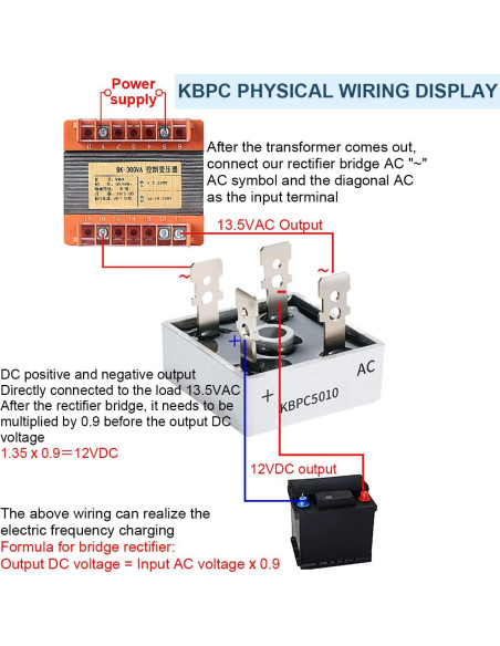 5 Pcs Diodo Rectificador Puente KBPC5010 50A 1000V Monofásico