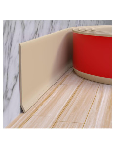 Moldura de Zócalo Flexible Duzzy 10 cm x 6 m Beige