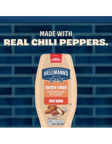 Dip Estilo Mayonesa Hellmann's Ranch Picante 340 g Sin Sabores Artificiales