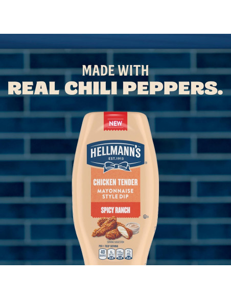 Dip Estilo Mayonesa Hellmann's Ranch Picante 340 g Sin Sabores Artificiales