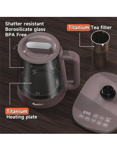 Hervidor Eléctrico ICOOKPOT 1.5L con Control de Temperatura