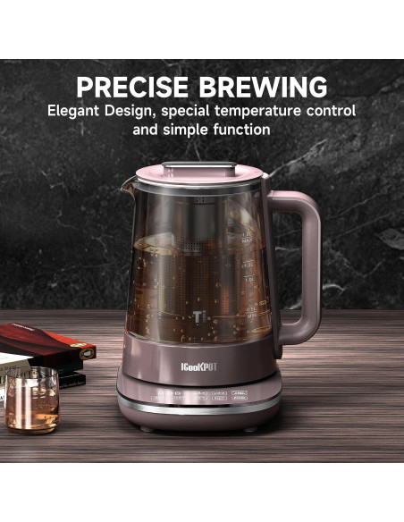 Hervidor Eléctrico ICOOKPOT 1.5L con Control de Temperatura